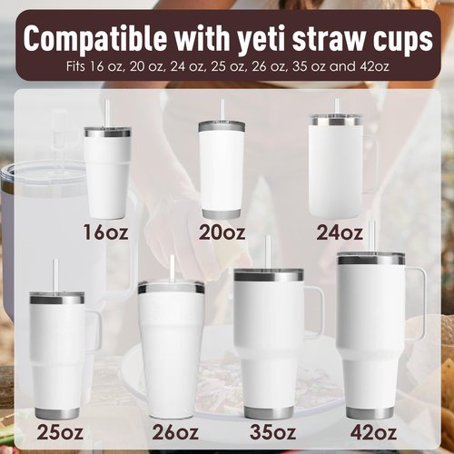 Neepanda 3 Sets Silicone Leak Proof Kit Compatible for YETI Straw Cup, Tumbler Accessories Including 3 Straw Cover, 3 Spill Stoppers (Multicolor)