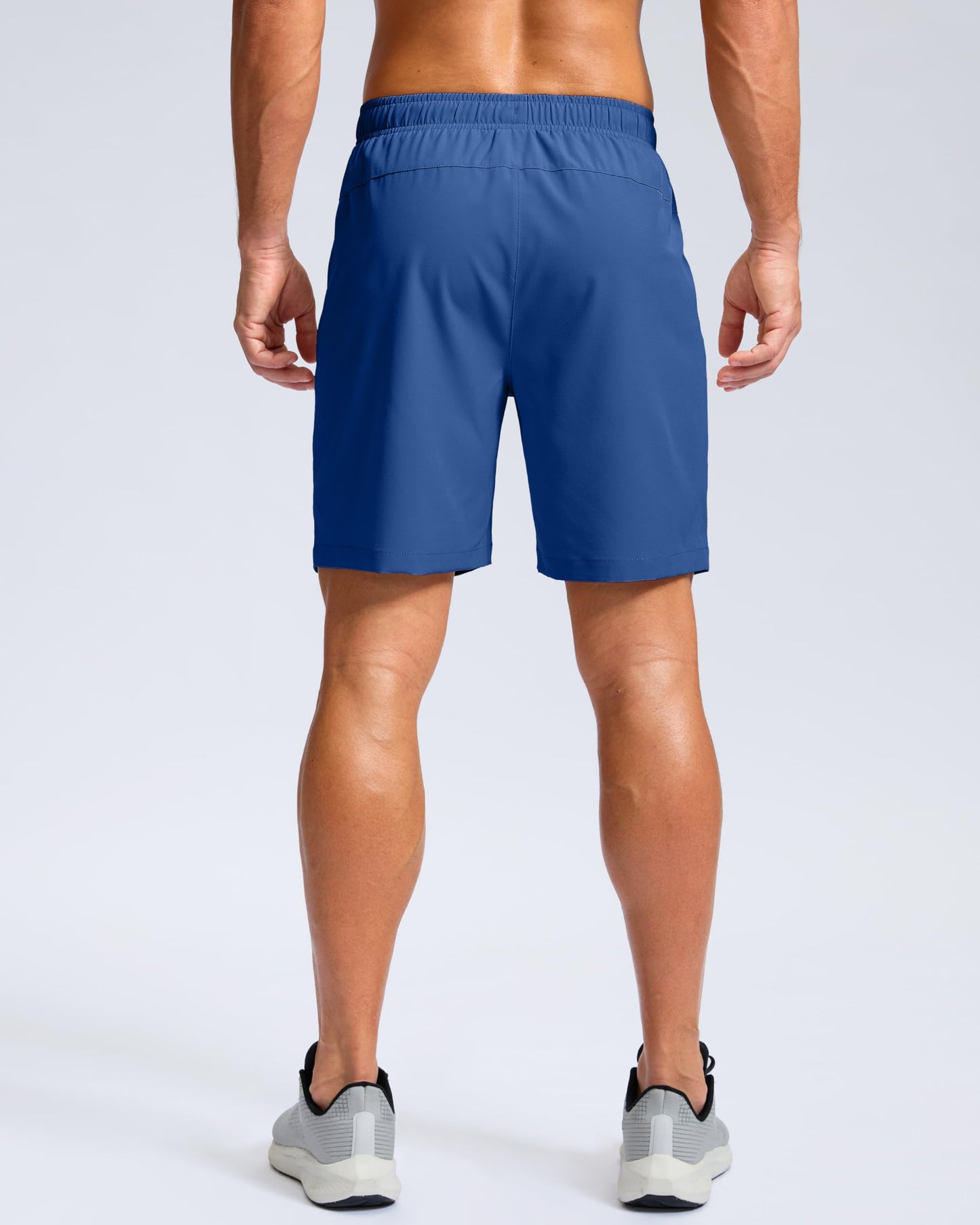 G Gradual Men's Athletic Running Shorts with Zipper Pockets Quick Dry 7"/ 5"/ 9" Workout Gym Shorts for Basketball Hiking(Royal Blue,7XXL)