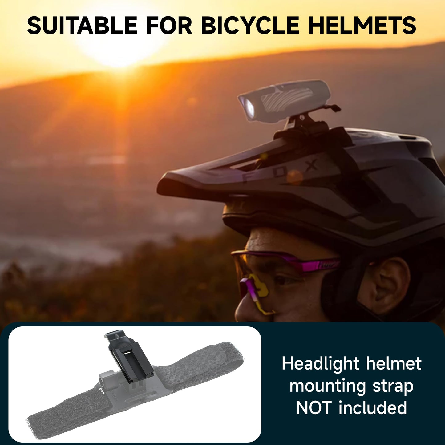 Dreyoo 2 Pack Bike Light Mount Adapter Compatible with NiteRider Lumina and Lumina Micro and Mako Series, Bike Headlight Computer Mount Helmet Mount Adapter