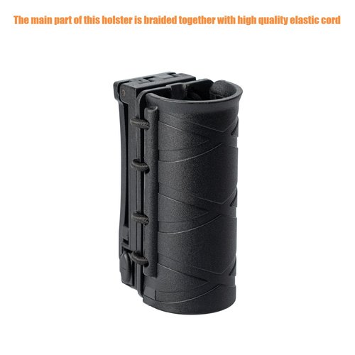TACNEX Flashlight Holder for Duty Belt Tactical MOLLE Torch Holster Rotatable Light Carry Case Pouch fit 1"-1.2" Diameter Flashlight for Police LEO Security Military