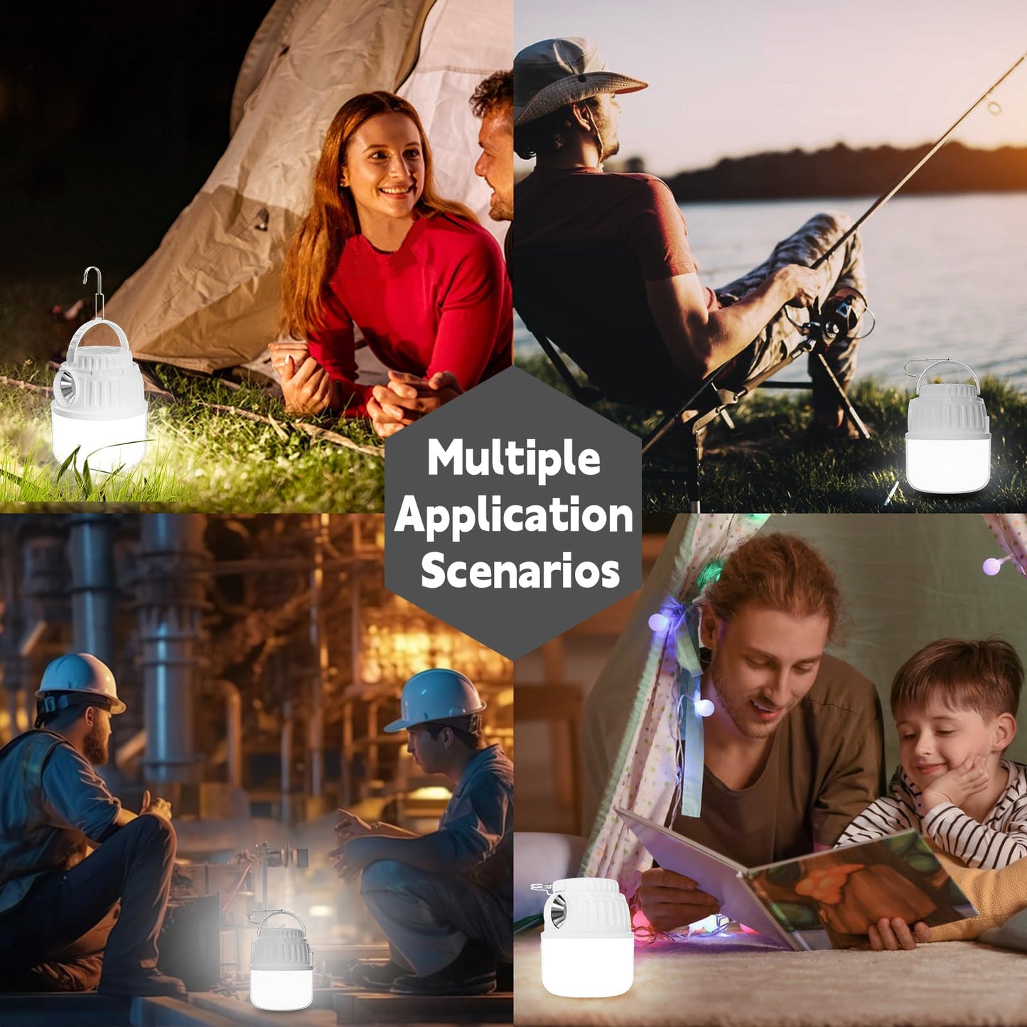 AROPEEN Camping Lantern Rechargeable, High Lumens Lantern Flashlight IP64 Waterproof & Dustproof Battery Powered Lantern, Camp Lights for Hiking Fishing Night Market Stalls Hurricanes Emergency