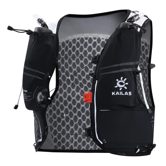 KAILAS FUGA AIR 5 Ⅳ Running Hydration Vest Hydration Pack Lightweight with Two TPU Water Bladders for Women Men Trail Cycling Hiking Black M