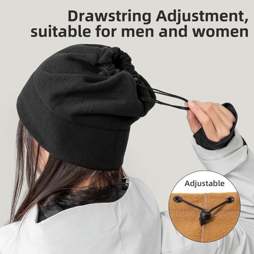 ROCKBROS Winter Neck Warmer Gaiter Ski Mask Balaclava Windproof Face Mask Cover Cold Weather Scarf for Men & Women