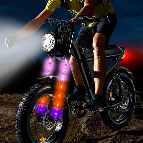 Bike Lights,(2 Strip) Can Be Cropped, Bike Lights for Night Riding Ultra Bright Waterproof.for Adults Kids Boys, and Girls Outdoor Bike Lighting Accessorie