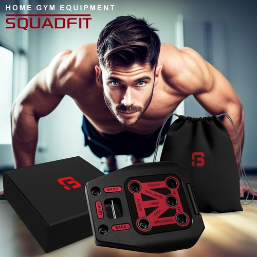 SquadFit Push Up Board & Fitness Kit - Home Gym Set