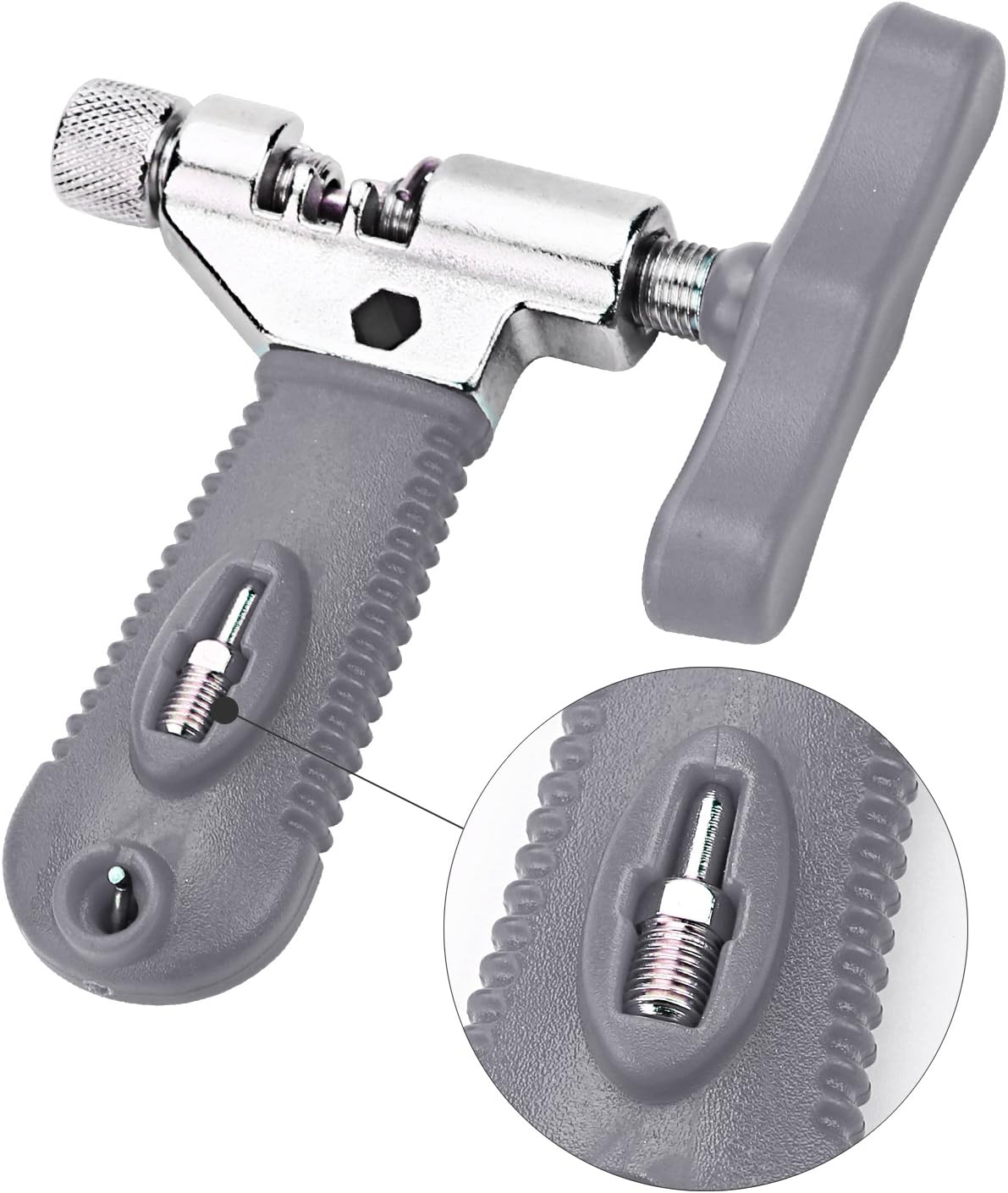 Oumers Bike Chain Splitter with Chain Hook, Bike Chain Cutter Breaker Tool Universal for 7 8 9 10 Speed Bicycle Chain Link Repair Removal/Install [Essential Bicycle Tools] Portable