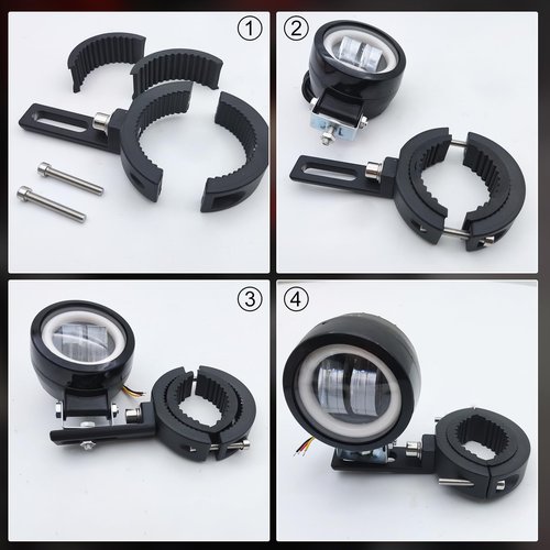 Ygmylandbb Motorcycle Turn Signal Bracket, Universal Motorcycle Fork Indicator Brackets, 36-54mm(1.41-2.12inch) 1 Pair