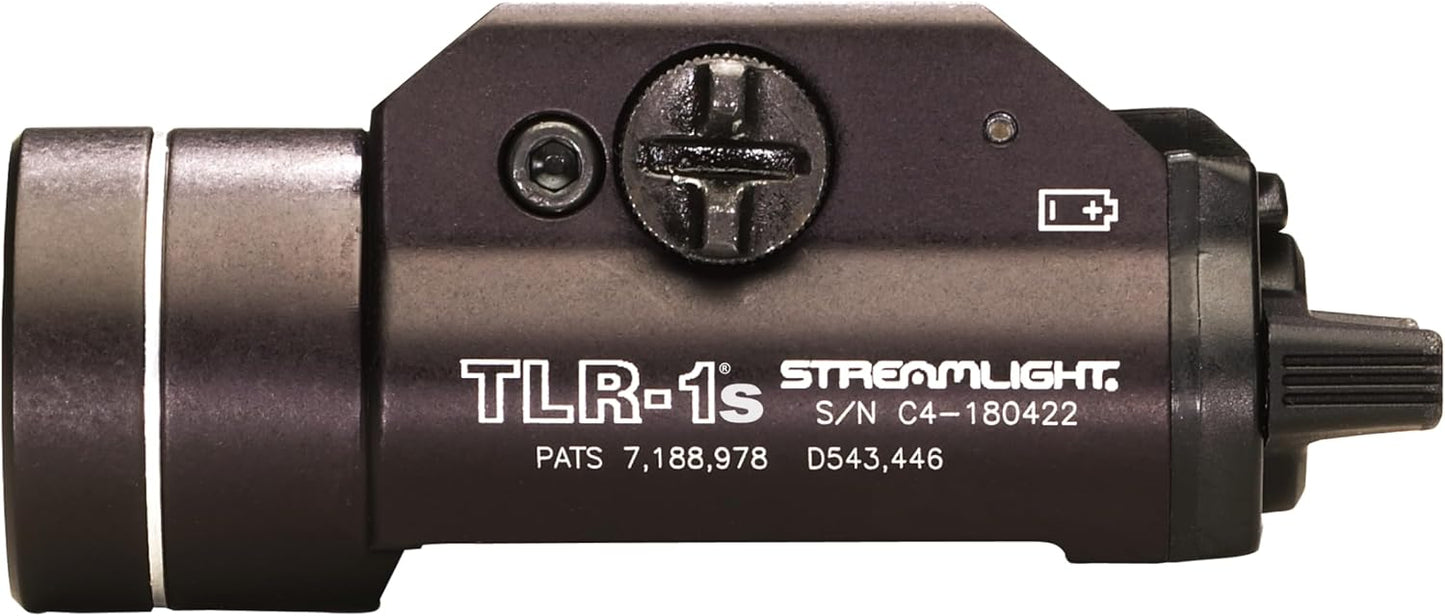 Streamlight 69264 TLR-1 HL 1000-Lumen 20000 Candela Rail-Mounted Tactical Weapon Light with Earless Screw and Specific Compatibility Rail Locating Keys, Black