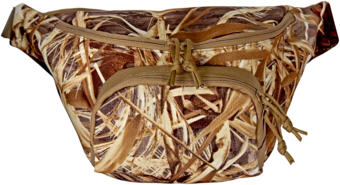 AUSCAMOTEK Hunting Camouflage Fanny Pack for Men - Waterproof Waist Bag for Hunters - Woodland Camo