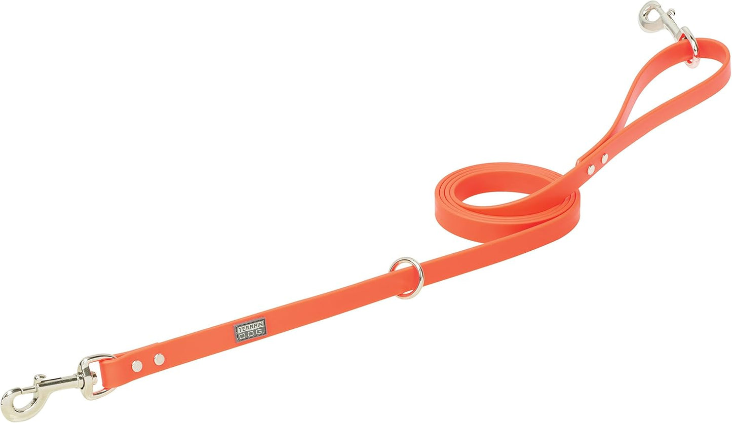 Terrain D.O.G. Brahma Webb Hunting Dog Leash, Hurricane Blue, 3/4" by 6'