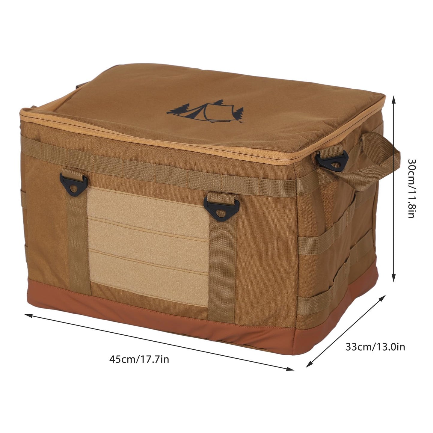 Fockety Camping Storage Bag, 45L Large Capacity Tactical Utility Tote Bag with Handles, Multifunction BBQ and Picnic Bag Organizer Trunk Organizer for Grocery Shopping Camping