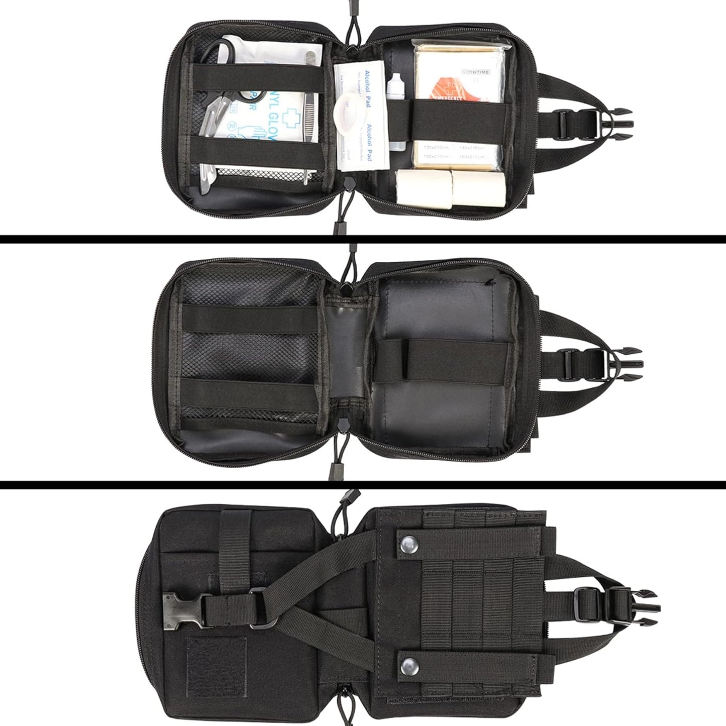 IronSeals Tactical Molle Pouches Multi-Purpose Military Nylon Waist Pack Utility Bag Detachable Patches Pouches for Dog Vest Harness