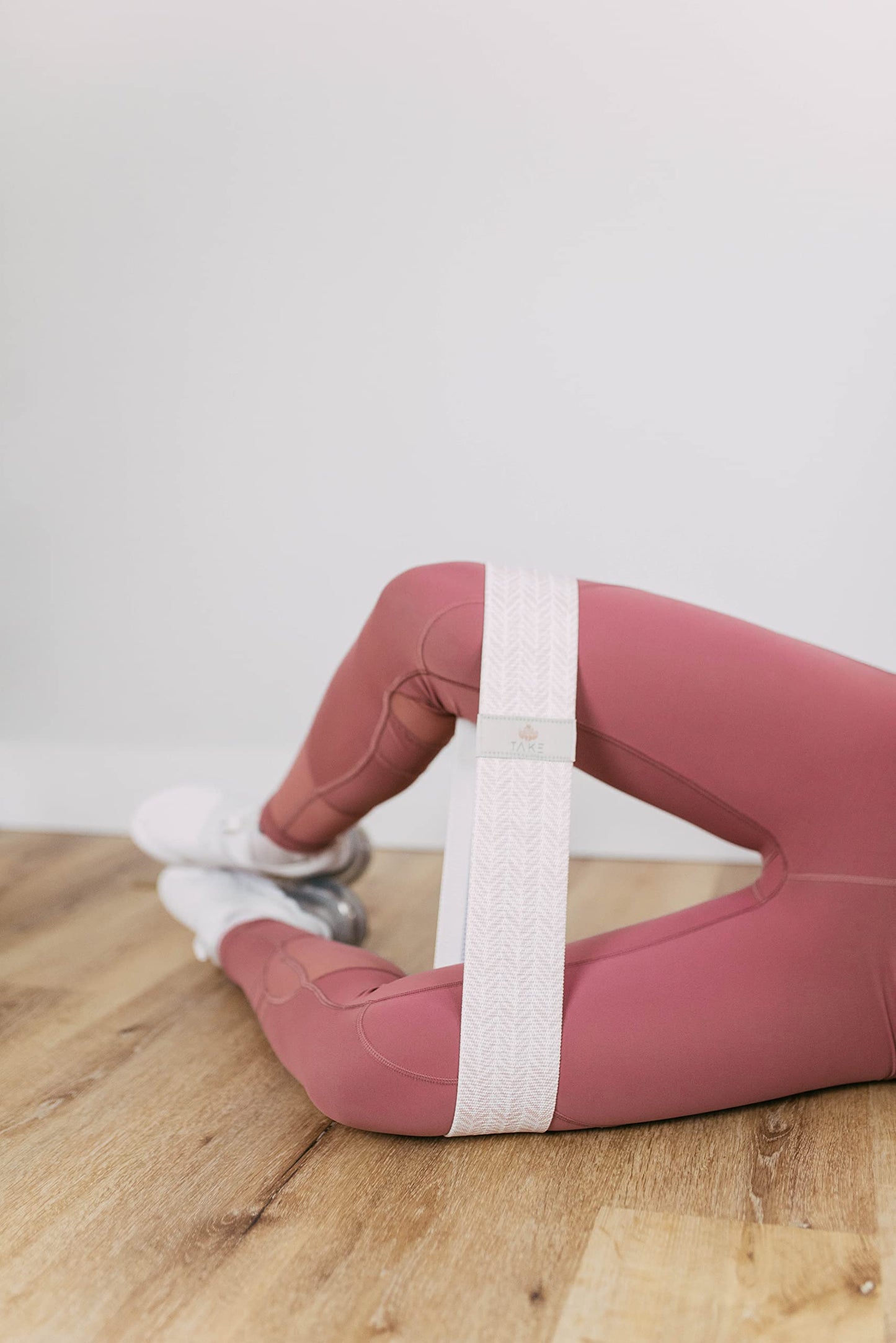 Take Set of Three Resistance Bands for Lower Body, Legs, and Glute Workout
