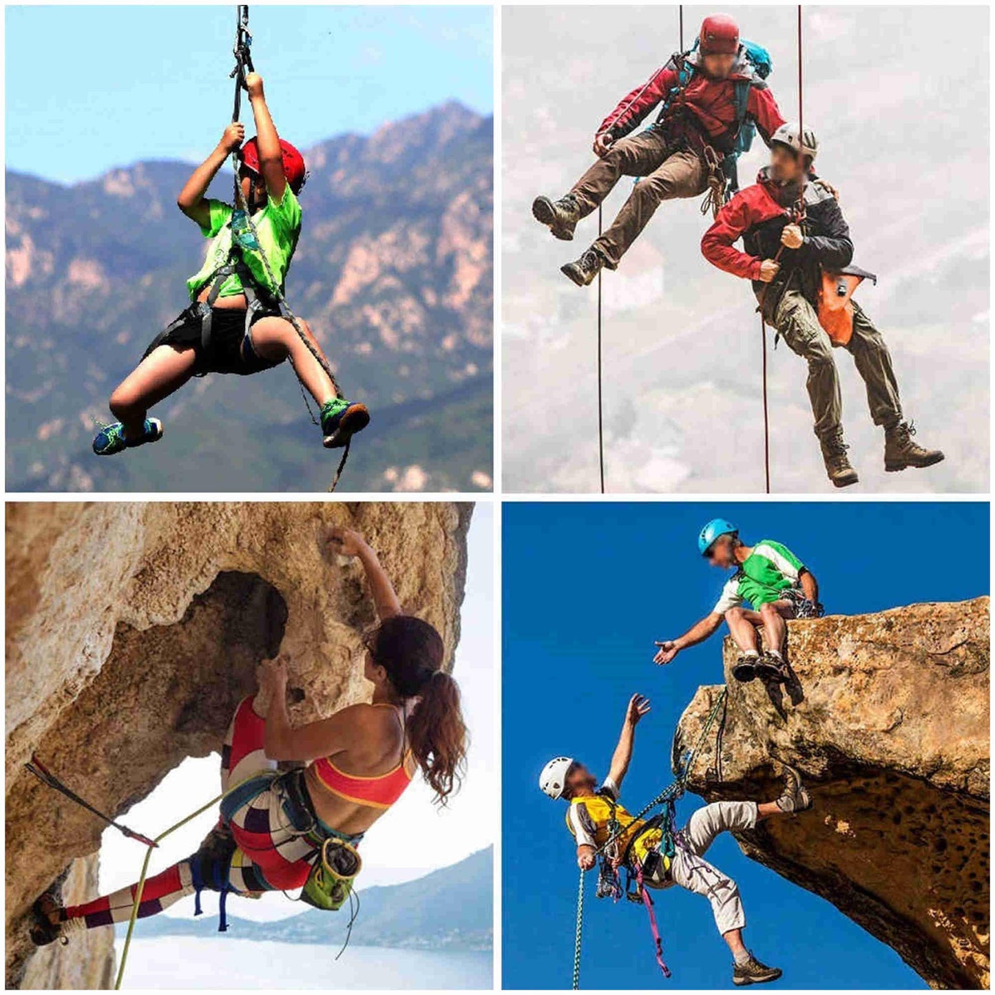 HandAcc Safety Belt for Tree Climbing, Rock Climbing, Zipline - Half Body Guide Belt for Women, Men & Novices