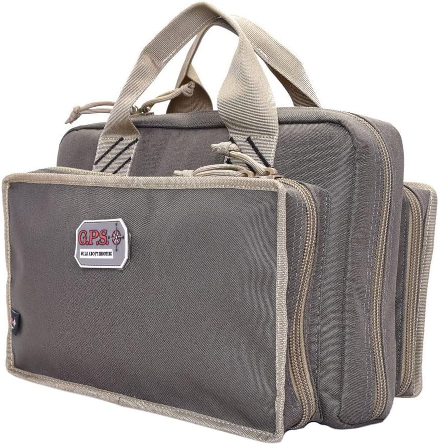 Quad Pistol Range Bag with Mag Storage & Dump Cups | 4 Handguns Capacity | Durable Secure Handguns, Ammo & Shooting Accessories Storage Soft Case
