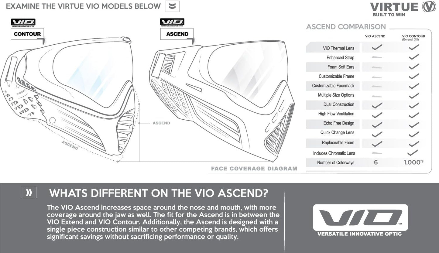 Virtue VIO Ascend Thermal Paintball Goggles/Masks