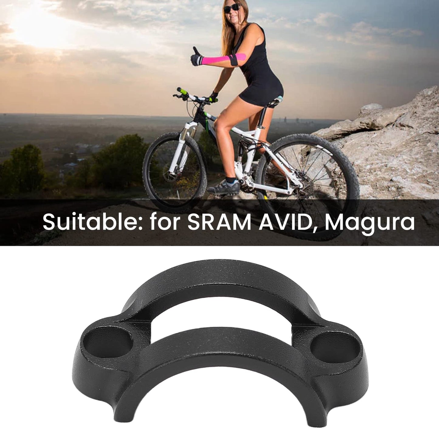 Qiilu Magura Aluminium Alloy U Shape Brake Lever Clamp with 2 Holes