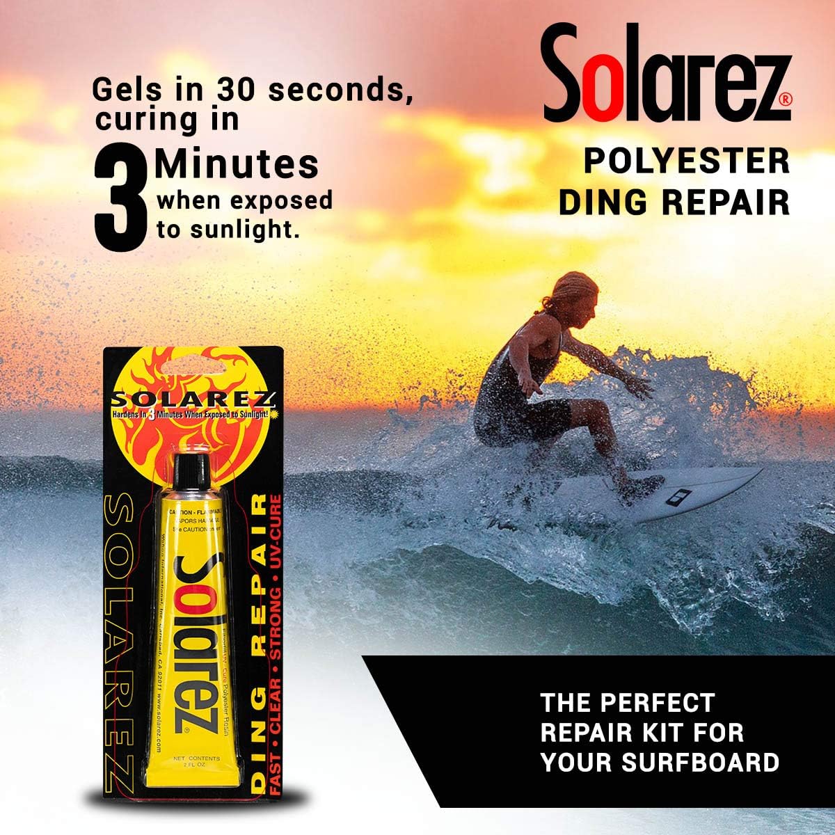 SOLAREZ Artisan Epoxy Resin Kit - Clear, UV-Resistant, 16 oz for Crafts & Repairs