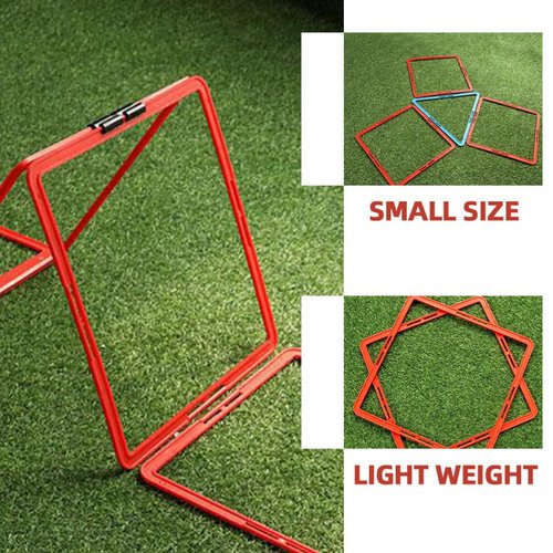 SUPVOX Square Agility Rings Speed Rings 6pcs Youth Agility Footwork Training and Speed Hurdles Ladder Portable Speed Agility Training Ladder, 43.00X43.00X0.20CM, 11033NCM1182Y