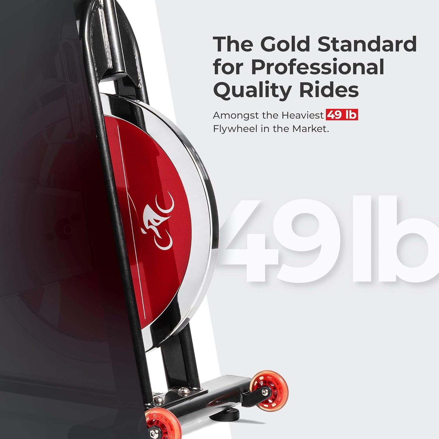 Sunny Health & Fitness Heavy-Duty Indoor Stationary Exercise Bike w/49 LB Flywheel & 275LB Capacity, 4-Way Adjustable Seat & Multi-Grip Handlebar for Cardio Training & Cycling workout at Home