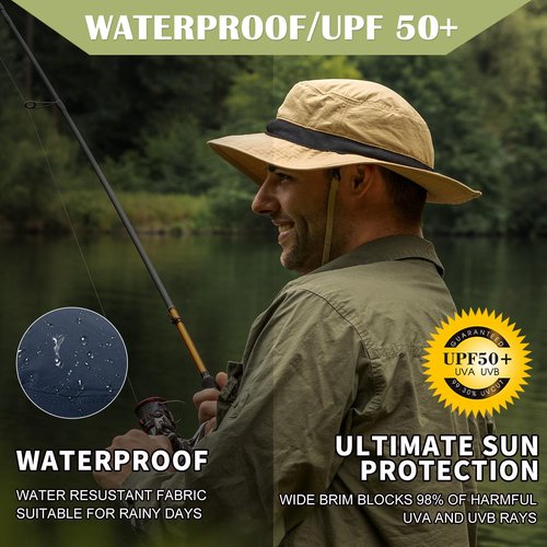 Mens Wide Brim Mesh Sun Hat XL XXL SPF UV Boonie Bucket Summer Golf Hiking Safari Fishing Extra Large Size 8 24" Dark Grey