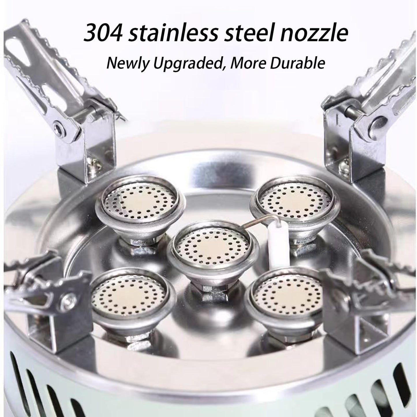 ARJEOU Camping Stove, Portable Lightweight Backpacking Stove with EVA Bag and Piezo Ignition, Foldable 3 in 1 Gas Stove Burner for Outdoor Picnic Cooking and Hiking (Large)