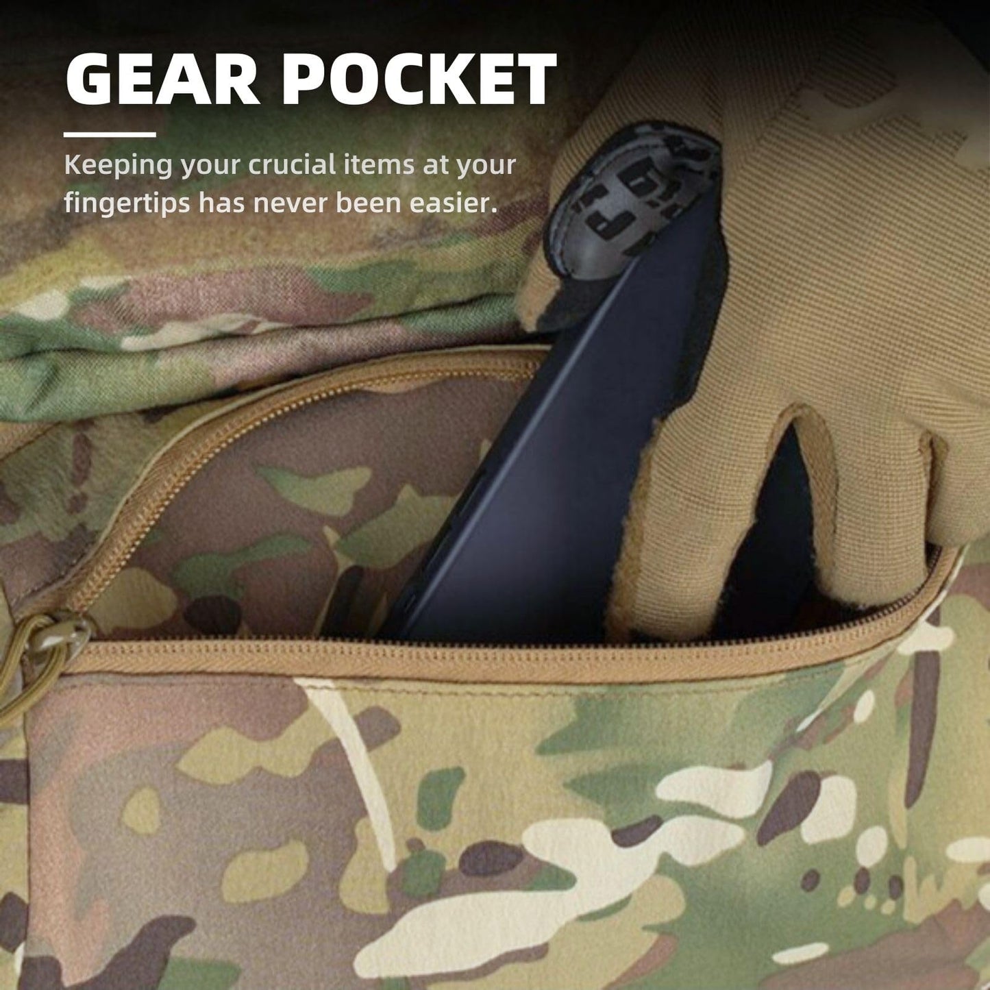Hand Warmer Pouch Hand Muff for Winter Outdoor Rest. With Buckle Strap as Waist Bag EDC Fanny Pack. With Hook Loop for Plate Carrier Vest Chest Rig as Tactical Dangler Drop Pouch Handwarmer Muff (RG)
