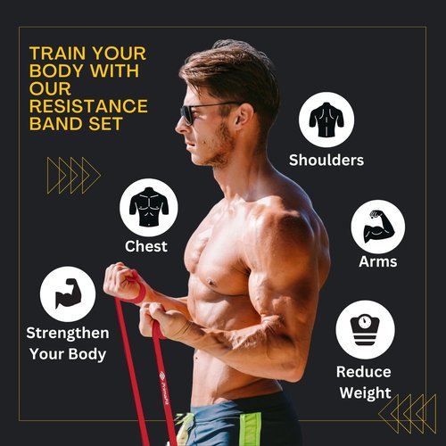 PrimaFit Resistance Bands for Working Out, Exercise Bands Resistance, Pull Up Assistance Bands, Workout Bands, Weights Dumbbell Set Alternative, Stretching, Gym Bands, Men Women