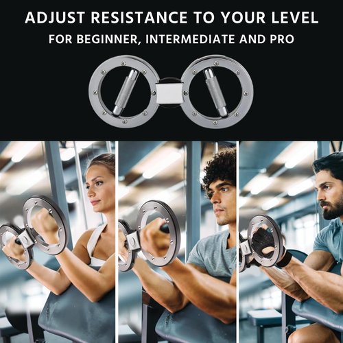 EILISON Rotating Burn Machine 12 LB, Rotating Arm Machine 360 Degree Rotating Grips, Multifunctional Spinning Burn Rotator Machine for Forearm Trainer, Boxing, Workouts (Silver)