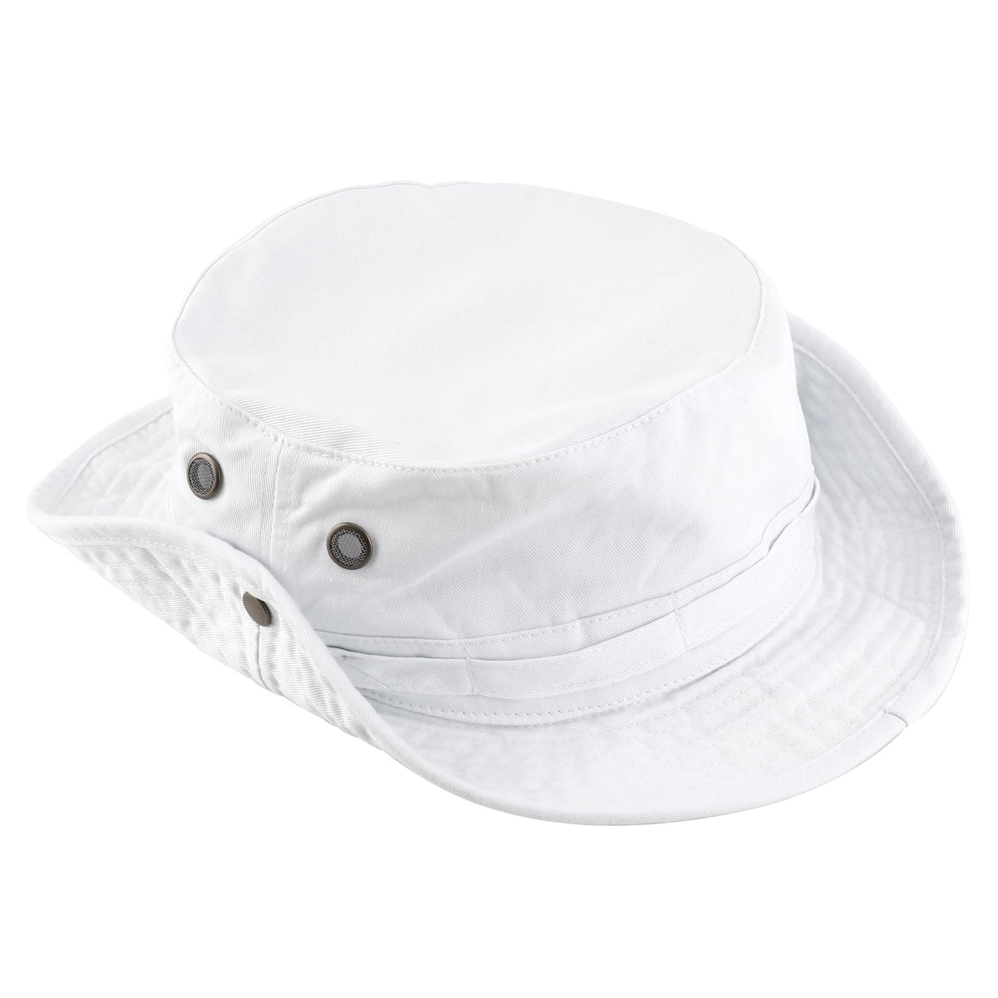 Armycrew Big Oversized Jungle Boonie Bucket Hat with Chin String Fits Upto XXXL - White - 2XL-3XL