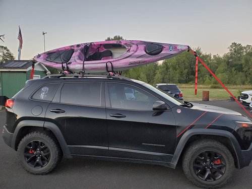 KZU 2 PCS Kayak Roof Rack, Surf Board Carrier, Canoe, Surf Board, Ski Board, Snow Board Holder on Roof Top, Mount Racks for Car, Truck J Bar with 4 pcs Tie Down Straps, NJD423