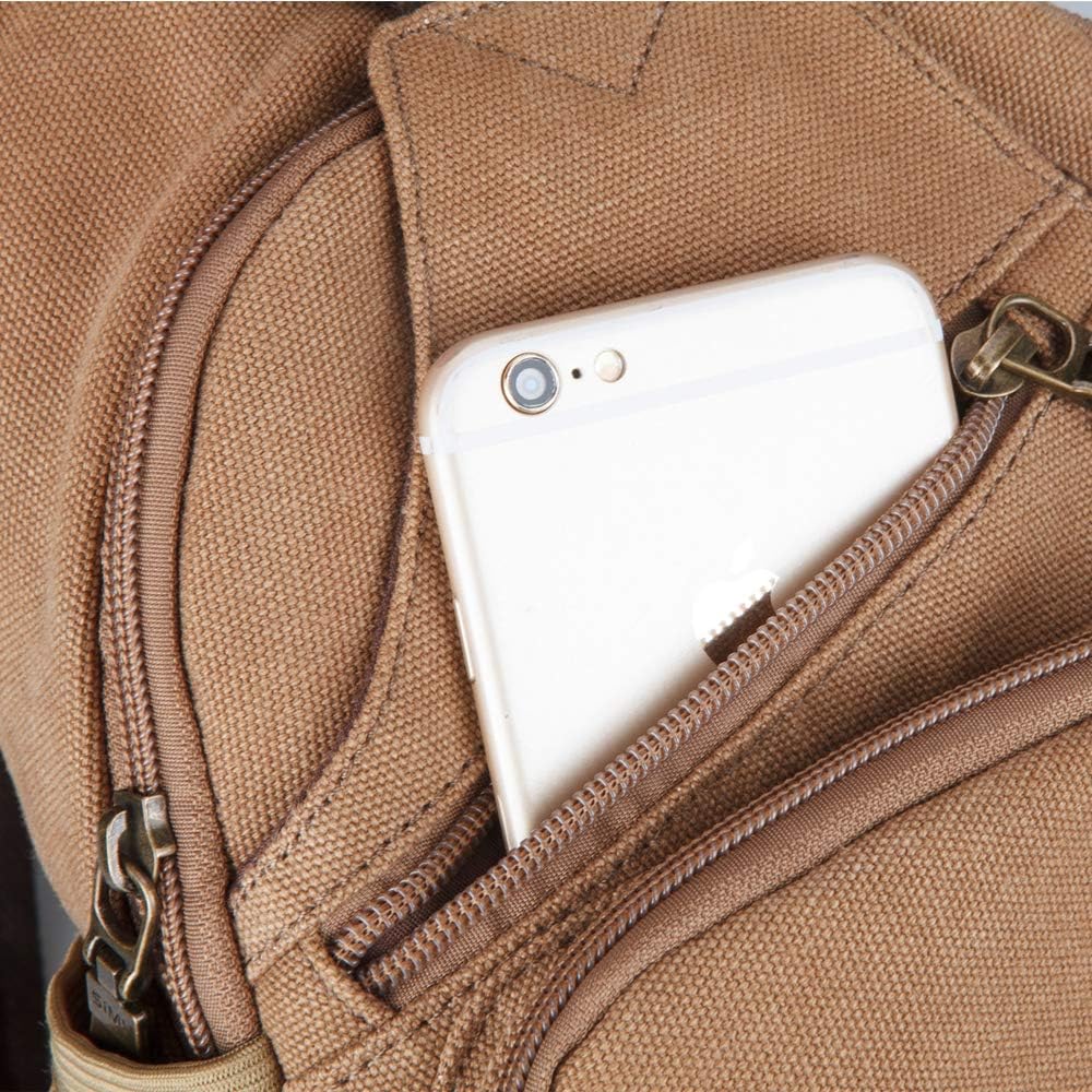 Sling Bag Pack Canvas Shoulder Sling Backpack Small Crossbody Chest Bag for ipad mini