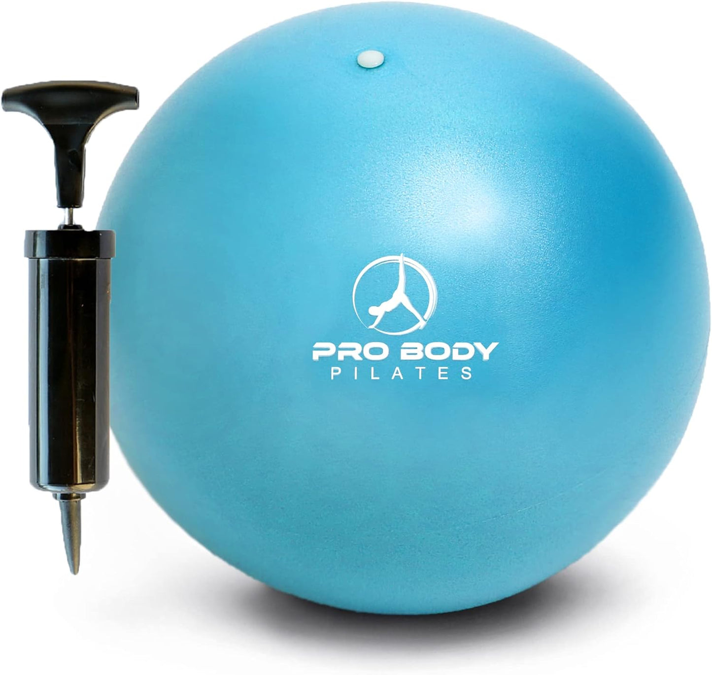 ProBody Pilates Small Exercise Ball with Pump - 9 Inch Workout Ball for Stability, Barre, Yoga, Core & Physical Therapy