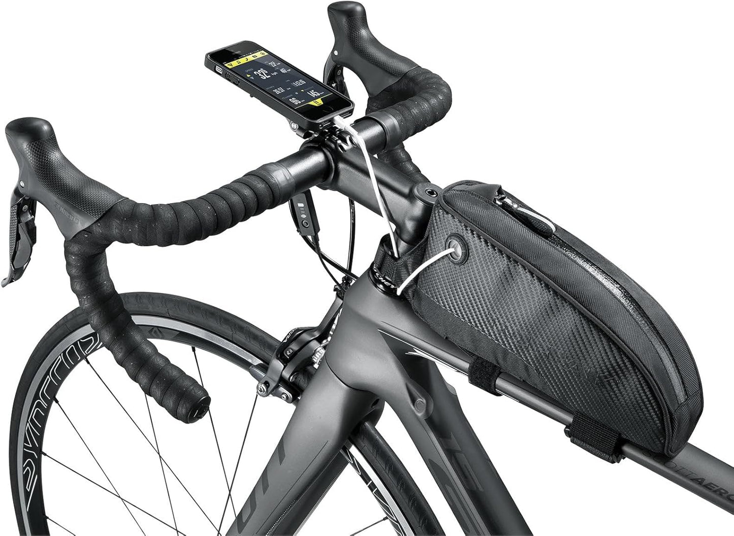 Topeak Fuel Tank Top Tube Bike Bag with Charging Cable Hole, Medium