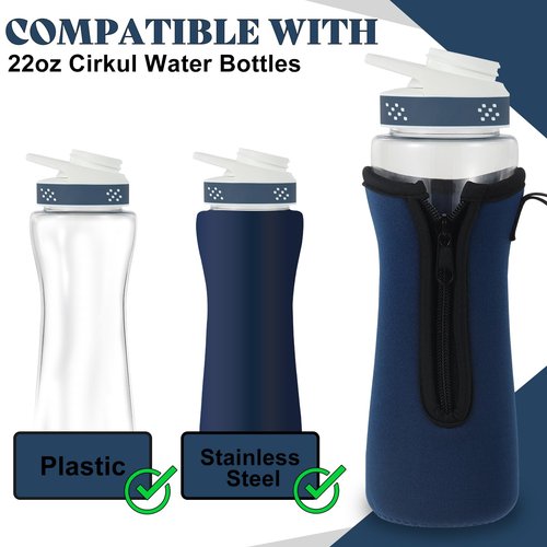Dealkion 2PCS Sleeve for Cirkul Water Bottle Sleeve 22 oz Compatible with Cirkul Water Bottles 22oz Plastic & Stainless Steel Intended for Cirkul Accessories