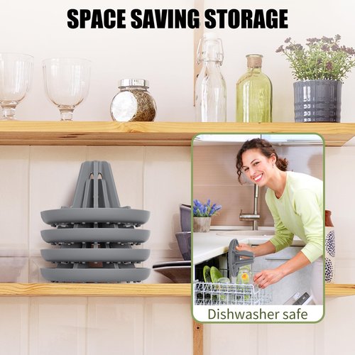 BANGIE - Bottle Drying Rack for Stanley Cup Accessories - Air Convection Fast Drying Bottle Rack - Soft Silicone Bottle Rack Dryer Suitable for Multiple Container Sizes - 2 Pack, Gray