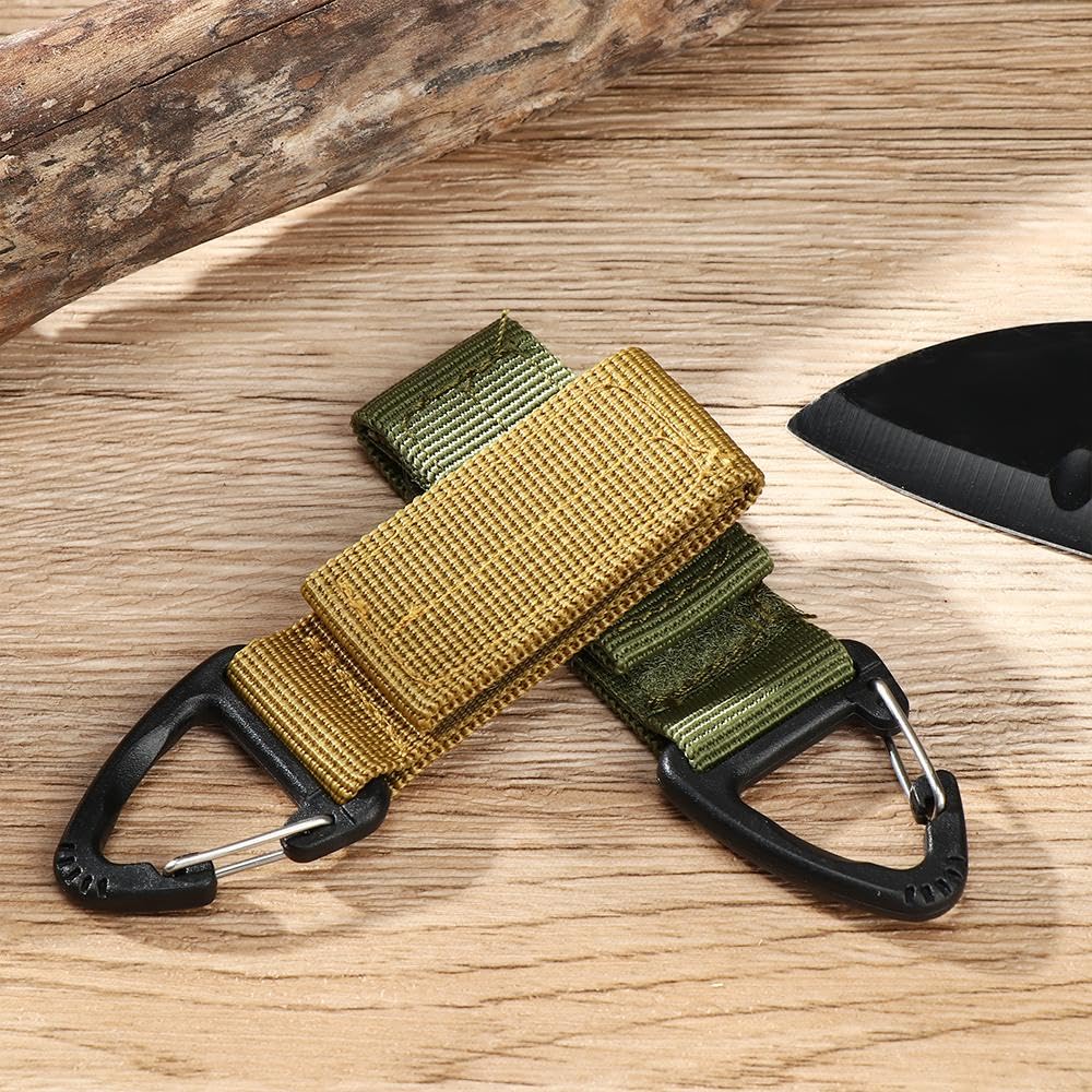 gofidin 3pcs Hanging Key Hook Clip Duty Belt Keeper with Tactical Holder Hooks Clamp Buckle Nylon Belt Clip Outdoor Buckle Strap Hunting Accessories Equipment