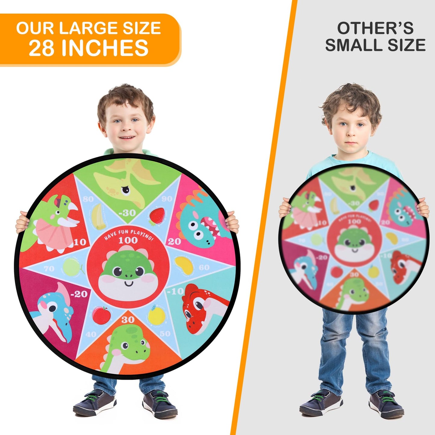 Accmor 28" Large Dart Board for Kids, Kids Dart Board with Sticky Balls, Backyard Indoor Outdoor Games Birthday Gifts for 3 4 5 6 7 8 Years Old Boys Girls