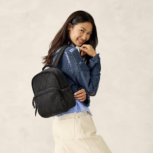 Vera Bradley Women's Performance Twill Small Banbury Backpack, Moonless Night, One Size