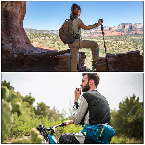 FRTKK 2L/3L Hydration Bladder, Leak Proof Water Bladder for Hiking Backpack, BPA Free Wide Opening Ergonomic Shape Water Reservoir for Running Hiking Cycling Camping (Military Green - 3L)