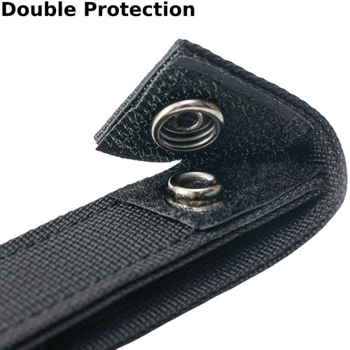 Tactical Molle Straps 4 inch, Molle Webbing Straps Molle Panel Attachments, Military Molle Accessories Snap Strap for Backpack, Outdoor Molle Straps with Snaps Nylon Molle Clips and Straps (4, Black)