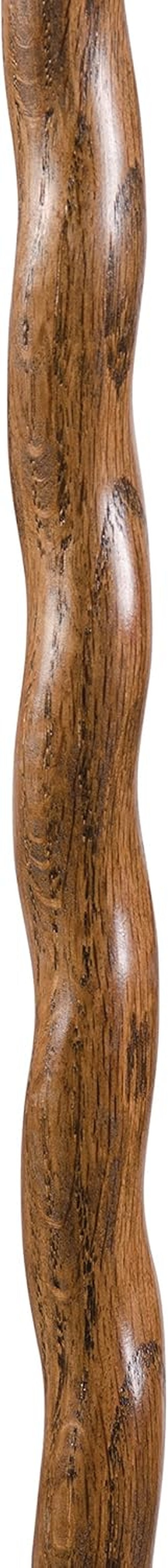 Lightweight Wooden Trekking Pole for Hiking - 48 Inch Handcrafted Hiking Stick for Men & Women - Made in USA, Brown Oak