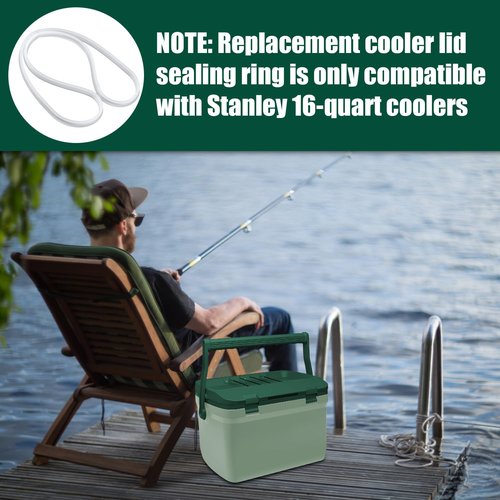 lasuroa 3pcs Cooler Box Sealing Rings, Silicone Cooler Lid Gasket Replacement Part Accessories Compatible with Stanley 16 QT Cooler Box