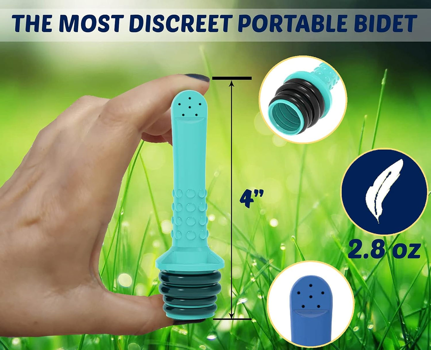 2pcs Portable Bidet I Easy-to-use Faucet Bidet I Compatible with Most Bottles I Peri Bottle for Postpartum Care I Hand Bidet for Toilet, Washing, Personal Hygiene and Travel