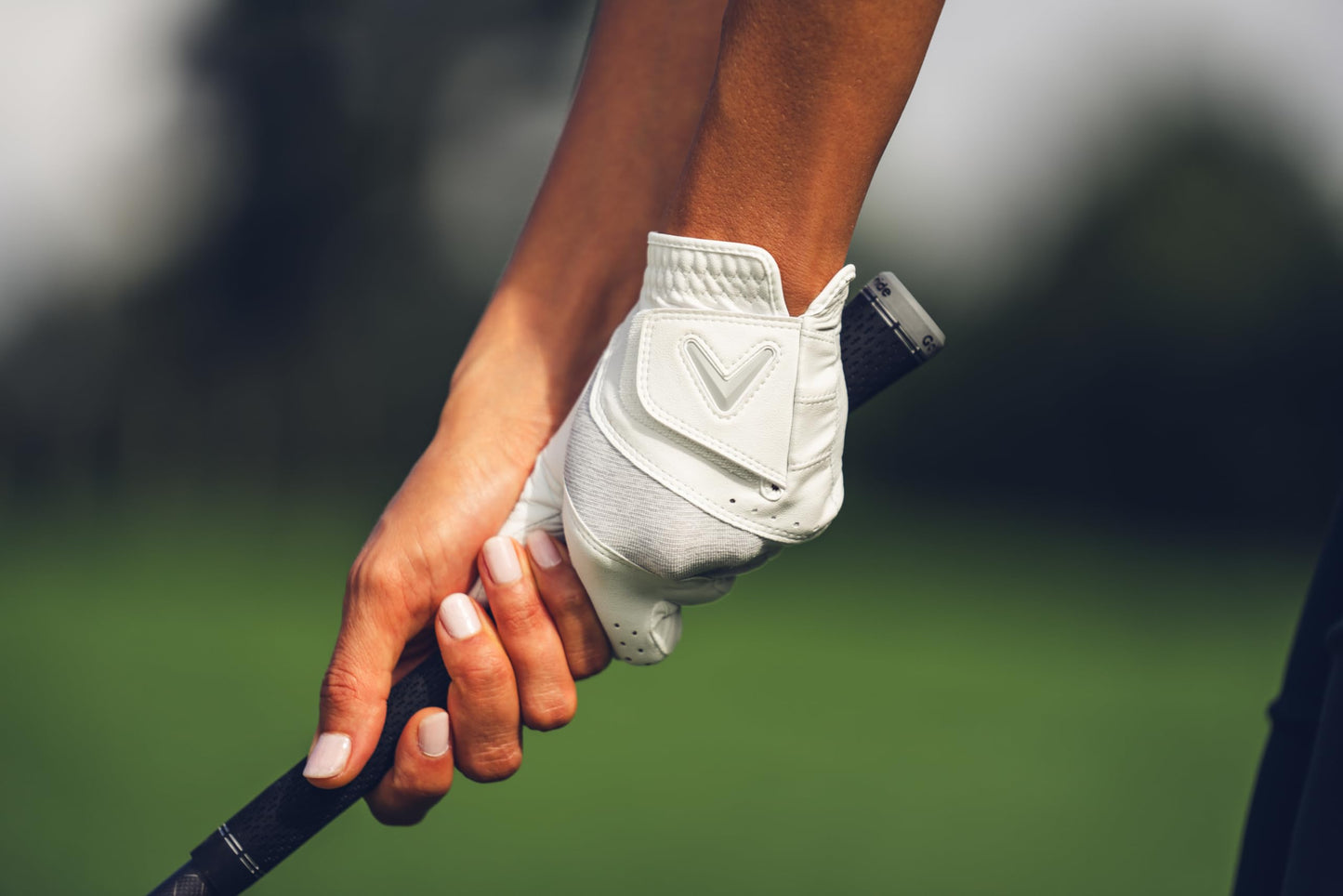 Callaway Golf Fusion Glove (Ladies, Small, White/Silver, Worn on Left Hand)