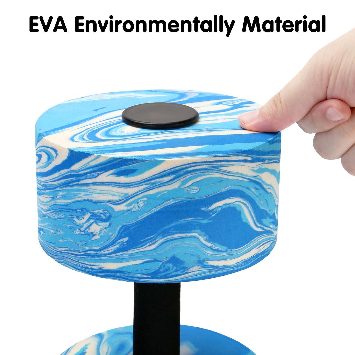 IAMGlobal Water Dumbbells, 2 Pack Camouflage EVA-Foam Dumbbell Water Aerobics Fitness Equipment for Pool Exercise, Aquatic Exercise Dumbbell Set, Water Fitness Equipment for Weight Loss, Blue