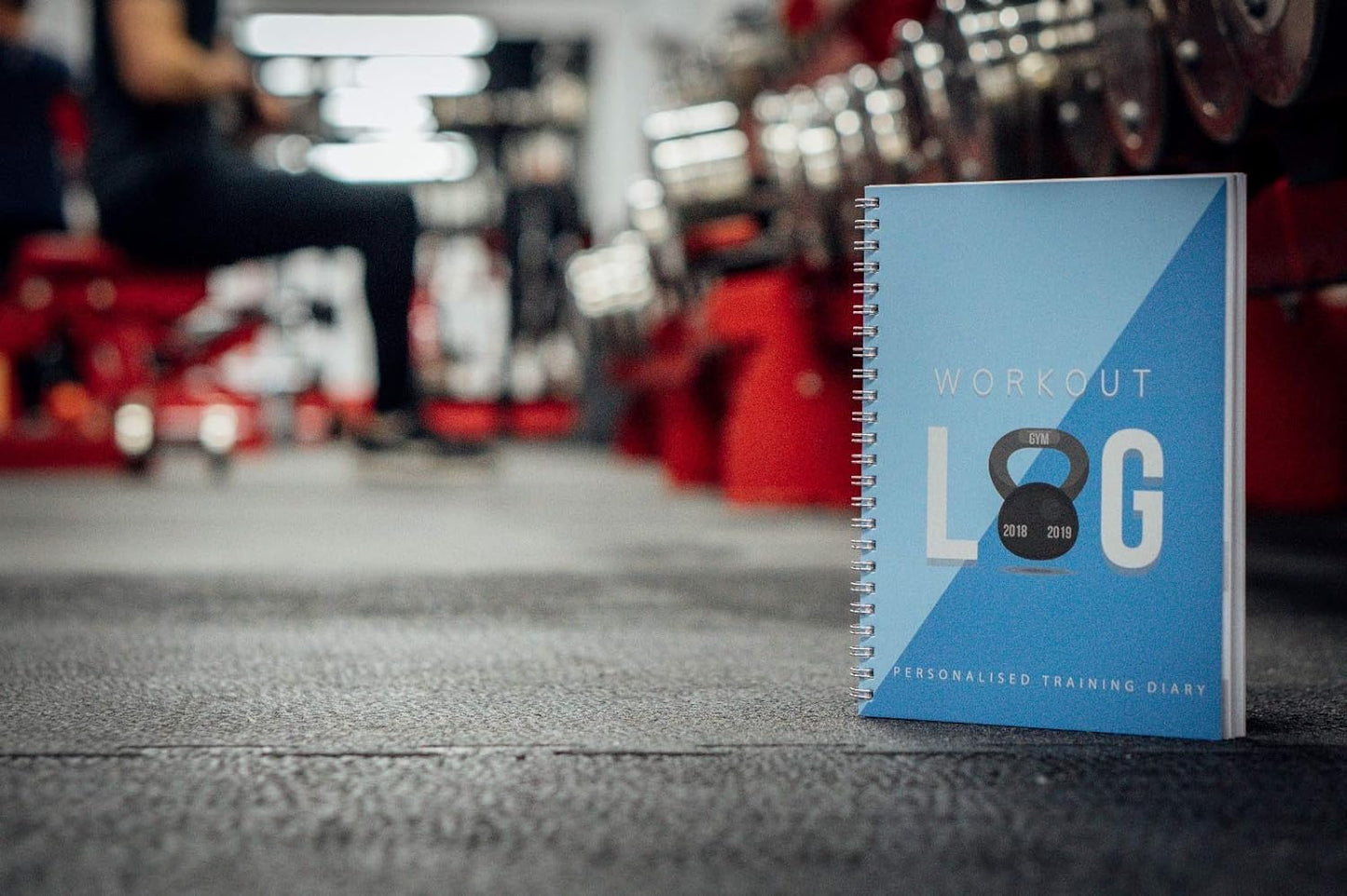 Workout Planner for Daily Fitness Tracking & Goals Setting - A5 Size, 6” x 8”, Charcoal Gray - Men & Women Personal Home & Gym Training Diary - Log Book Journal - by Workout Log Gym