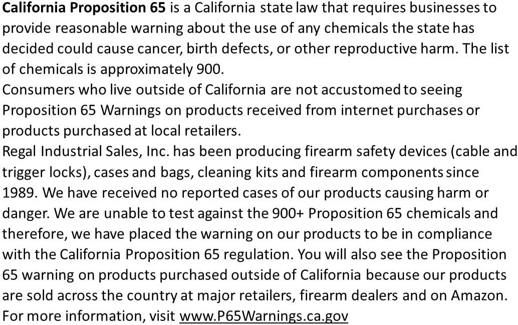 FSDC Gun Cable Lock 15" - California DOJ Approved, Scratch-Resistant with 2 Keys