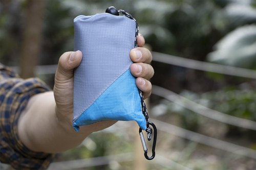 Orga'Neat Outdoor Pocket Blanket, 55”*60” Foldable Compact Lightweight Fast Dry Thin Tarp Mat for Picnic Camping Hiking Backpacking, Water-Resistant, Easily Put in Small Bag