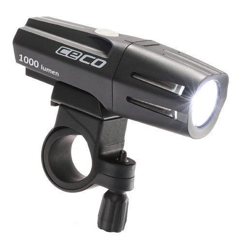 CECO-USA: 1,000 Lumen USB Rechargeable Bicycle Headlight – HARD MOUNT VERSION - Tough & Durable IP67 Waterproof & FL-1 Impact Resistant– Super Bright Model F1000 – For Commuters, Road & Mountain Bikes